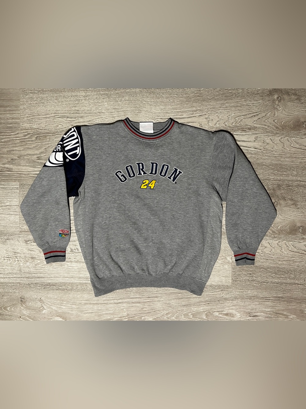 Jett Gordon 24 NASCAR Chase Authentic’s Men's Grey Crewneck Sweater